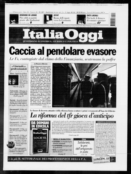 Italia oggi : quotidiano di economia finanza e politica